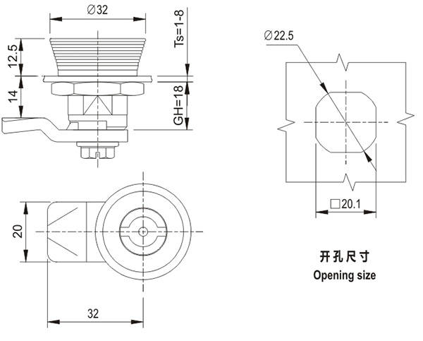 开关柜门锁